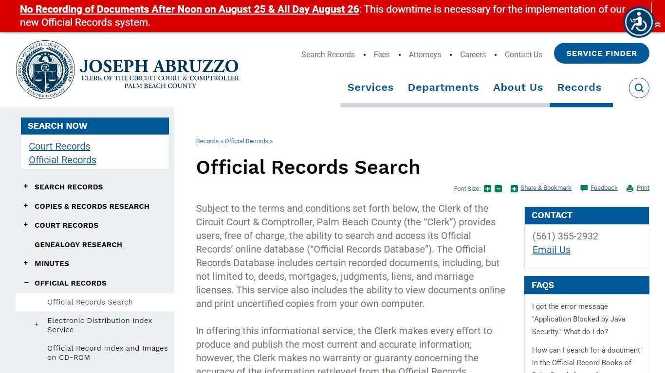 Official Records Search | Clerk of the Circuit Court & Comptroller ...